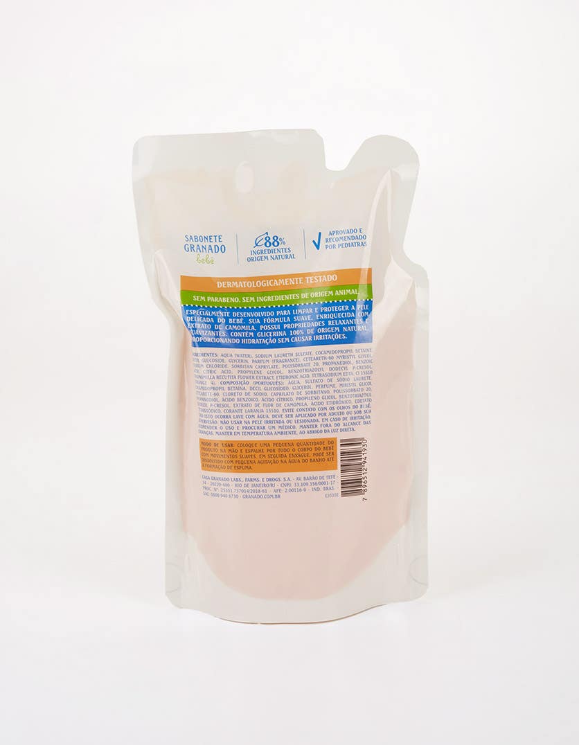 Refil Sabonete Líquido de Glicerina Granado Bebê Camomila 250ml - Imagem 3