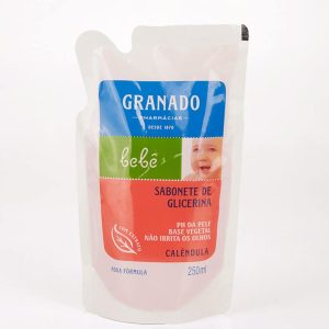 Refil Sabonete Líquido Glicerina Granado Bebê Calêndula 250ml