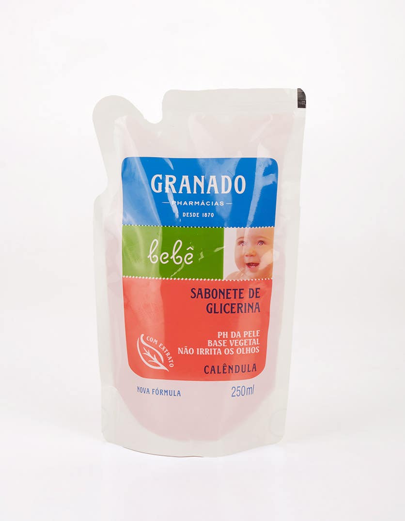 Refil Sabonete Líquido Glicerina Granado Bebê Calêndula 250ml