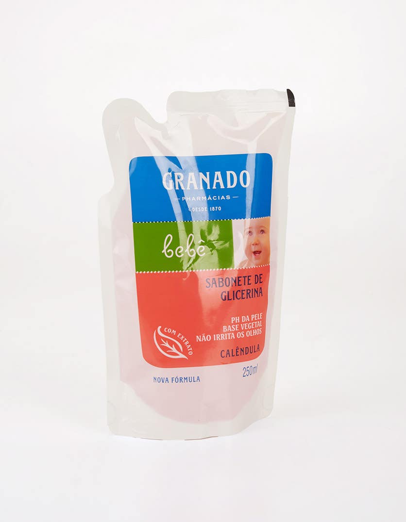 Refil Sabonete Líquido Glicerina Granado Bebê Calêndula 250ml - Imagem 4