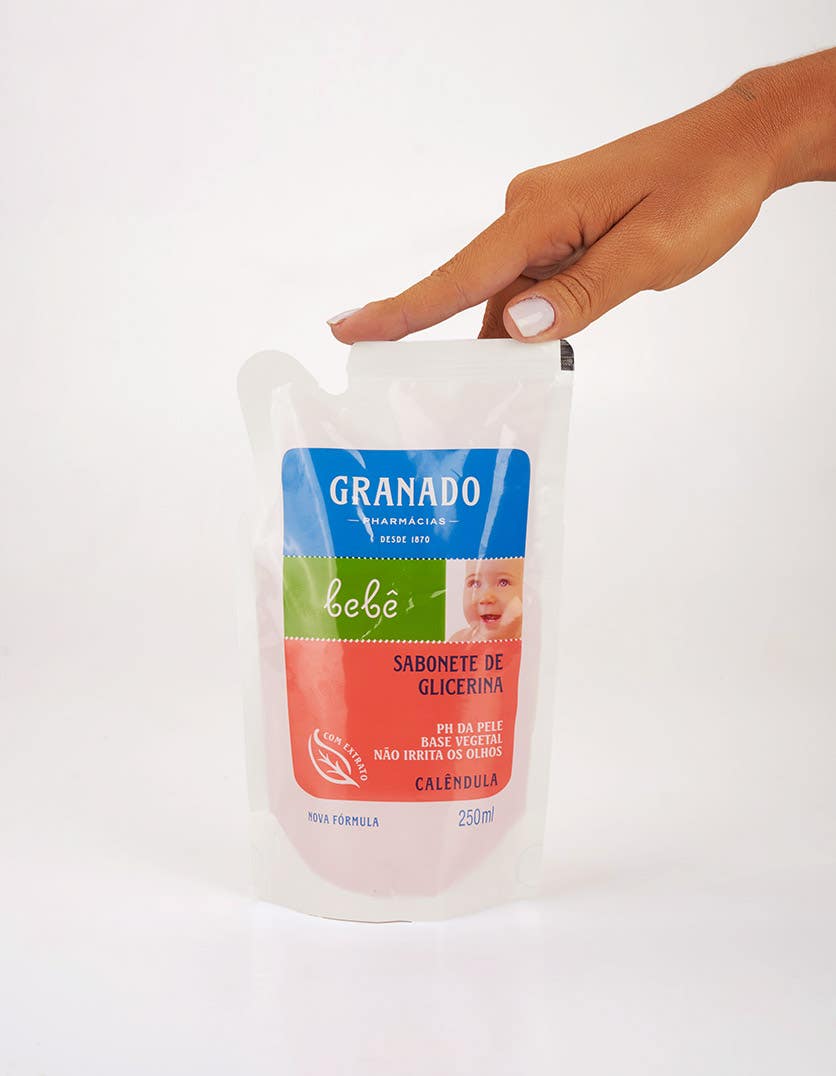 Refil Sabonete Líquido Glicerina Granado Bebê Calêndula 250ml - Imagem 2