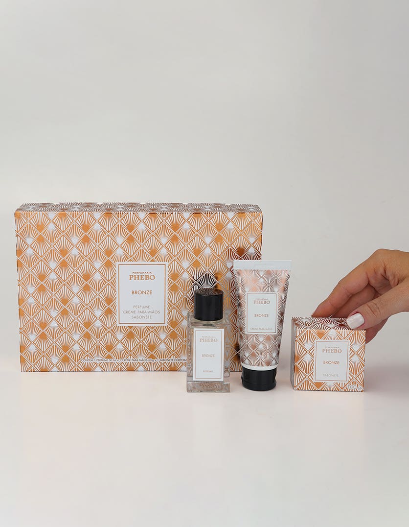 Kit Perfume + creme mãos + sabonete em barra Bronze - Imagem 3